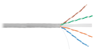 Кабель NIKOLAN U/UTP, 4 пары, Кат.6, 24 AWG, внутренний, PVC 